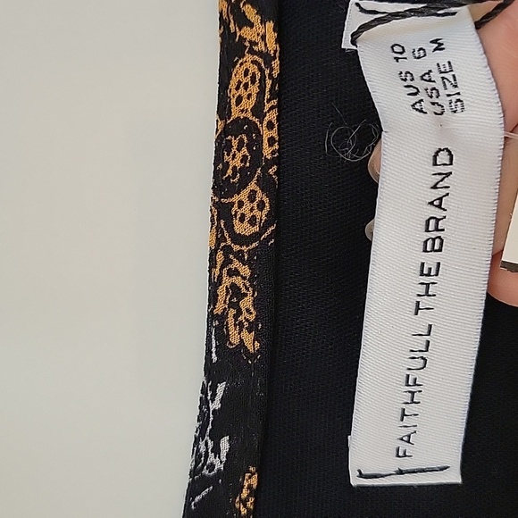 Faithfull the Brand Black and Brown Patterned Dress - Picture 8 of 8